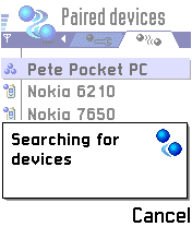 Bluetooth on a Nokia 7650