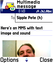 MMS on a Nokia Series 60 phone