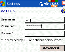 GPRS - Username