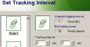iGotU Tracking Interval