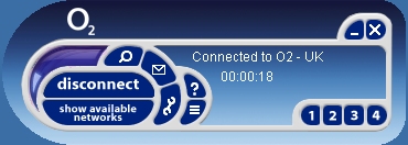 o2 Mobile Broadband Connection Manager Screenshot