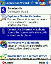 Bluetooth connection wizard