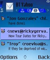 Email on a Nokia Series 60 phone