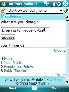 Social Networking Twitter Screenshot