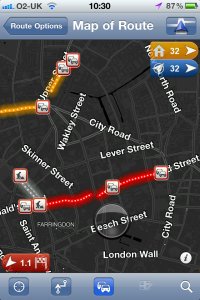 TomTom Live Traffic Road Speeds on iPhone