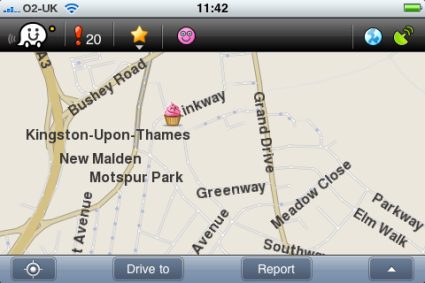 Waze on the iPhone