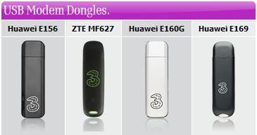 3 Broadband Dongles