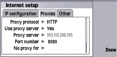 Network settings