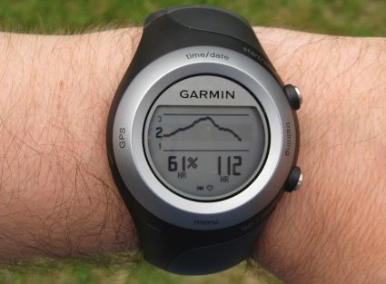 Garmin Forerunner 405 Heart rate graph