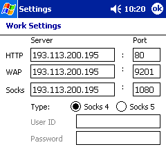 Advanced Proxy settings