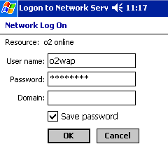 Username/password