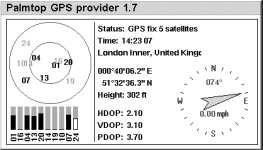 GPS display on Series 5mx