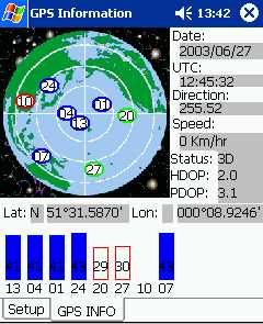 GlobalSat GPSinfo UI