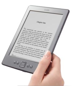 Kindle in a hand
