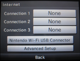 Nintendo INternet screen