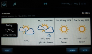 o2 Joggler - Weather Screen