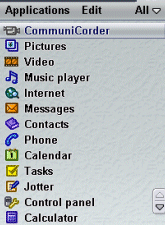 Application menu