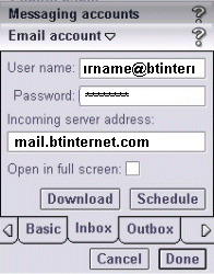 Email setup - inbox