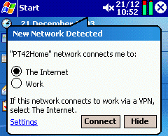 Pocket PC 2003 Wi-fi setup