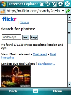 Flikr on a Windows Mobile