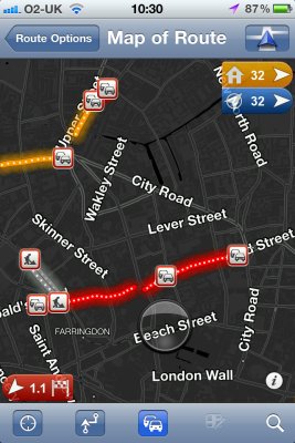 TomTom Navigation screen