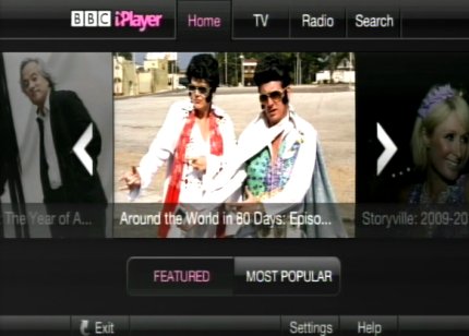 BBC iPlayer Channel on Nintendo Wii - Home Page