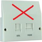 ADSL twin socket