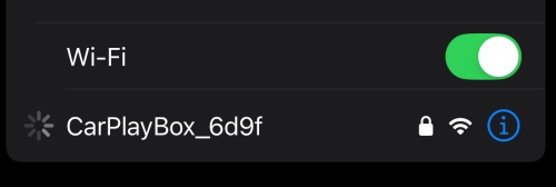 Lyssiefeel Wireless CarPlayBox Connecting by wi-fi